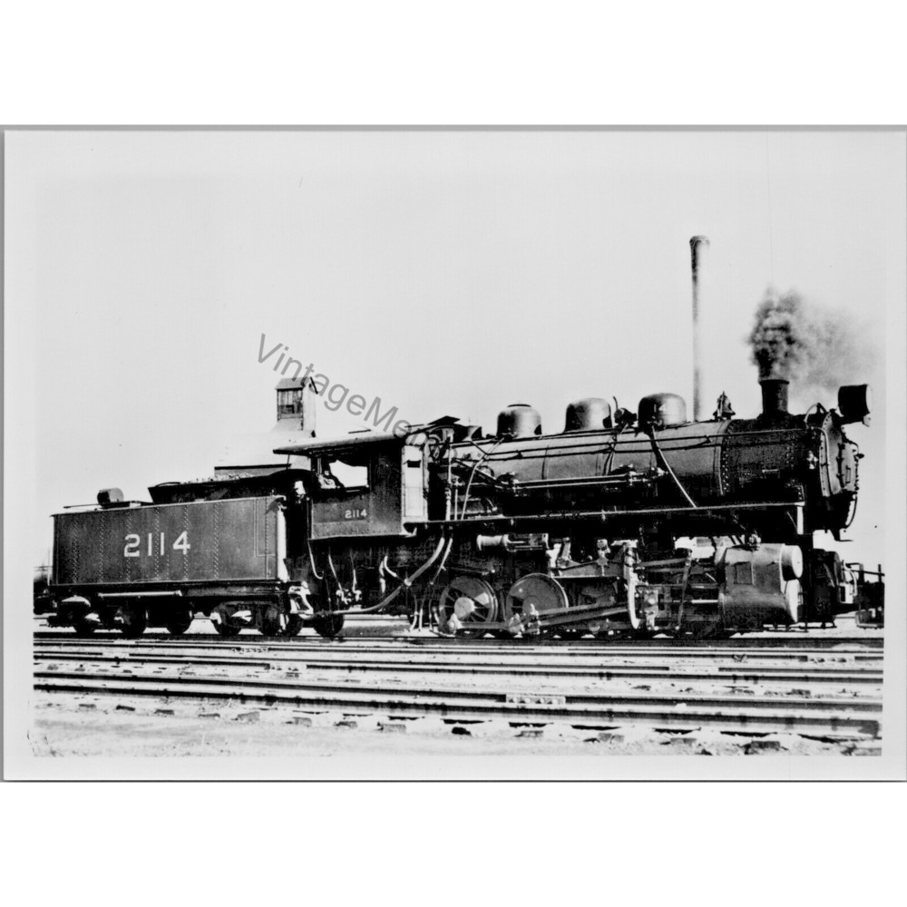 Vtg Louisville & Nashville Railroad 2114 Steam Locomotive 5"X7" Real Photo T2-99